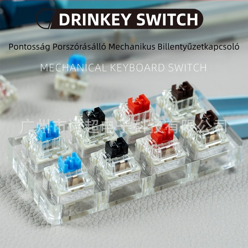 Mechanikus billentyűzet kapcsoló, lineáris, hot-swappable, RGB háttérvilágítással, kompatibilis 87 billentyűig