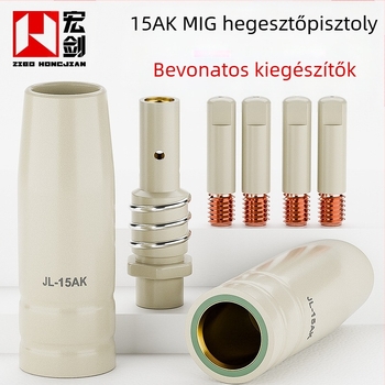 Gázvédett hegesztőpisztoly bevonó: védődugó a duzához, vezetőduza, 15AK fogyóeszközök