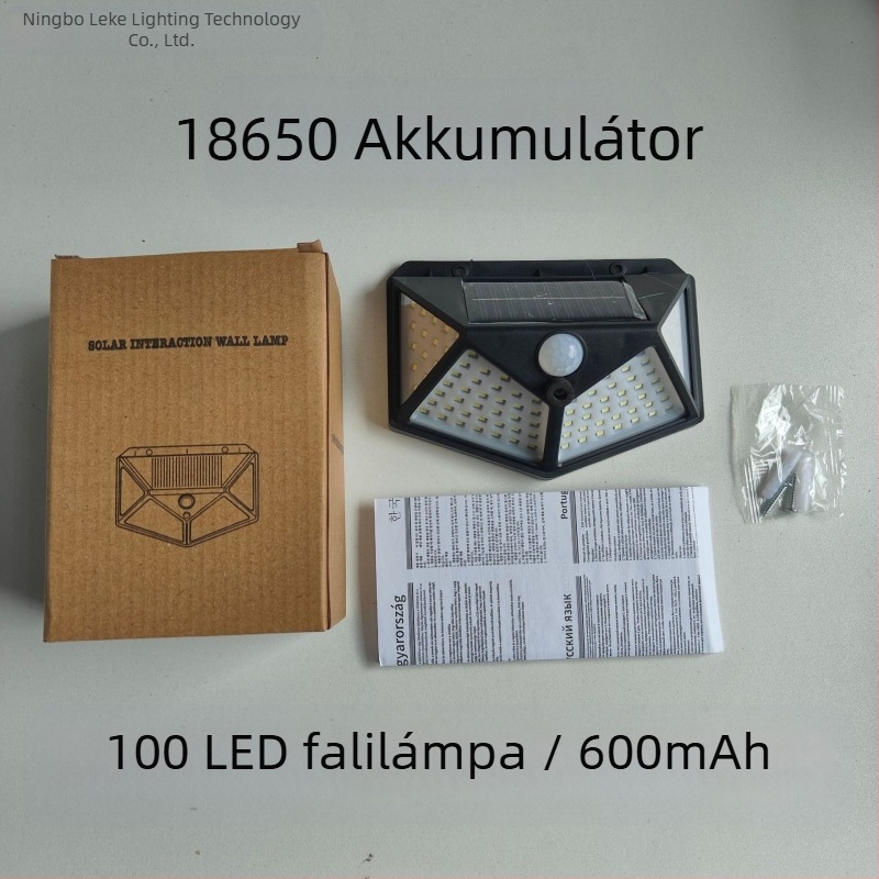 Napelemmel működő külső falikar, vízálló, LED, 10W, 3.7V, 6–12 órás üzemidő, virág alakú, pastoral stílus, manuális kapcsoló