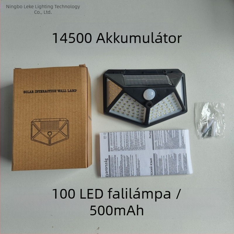 Napelemmel működő külső falikar, vízálló, LED, 10W, 3.7V, 6–12 órás üzemidő, virág alakú, pastoral stílus, manuális kapcsoló