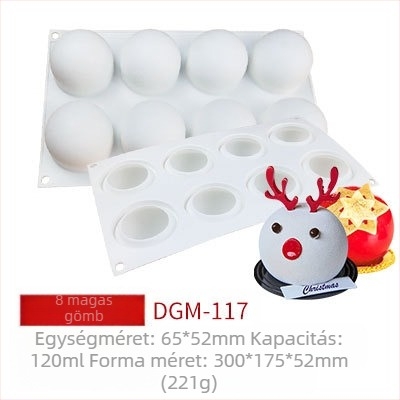 Szilikon mousse torta forma – kör alakú sütőforma desszertekhez (Anyag: szilikon; Használat: torta forma; Kategória: sütőforma)