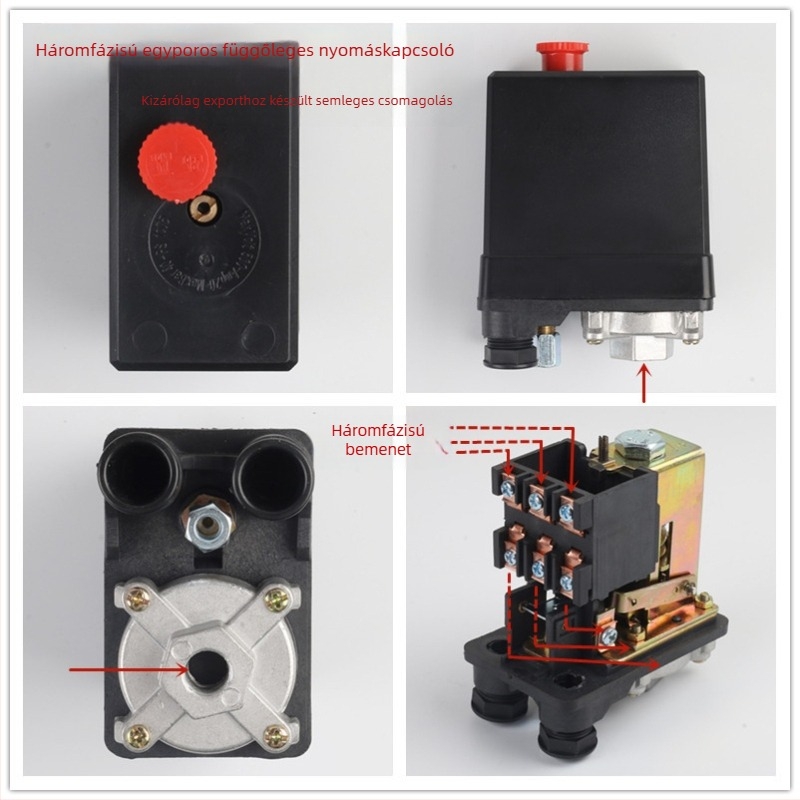 NSE-1H Automata nyomáskapcsoló 8 kg-os levegőkompresszorhoz, 0,8 MPa, CCC tanúsított, 36V alatt