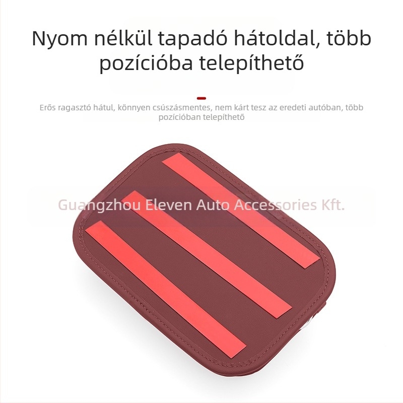 Autó hátsó üléséhez tartozó tároló táska – valódi bőr, XI márka, függő kivitel, logónyomtatás elérhető.