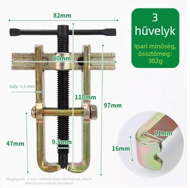Kétfogú húzókészülék csapágyakhoz, kompakt, többfunkciós szerelőeszköz rozsdamentes acélcsapágyakhoz, 36V
