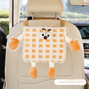 Autó hátsó üléséhez tartozó tároló – textil anyag, logó testreszabható, függő rögzítés