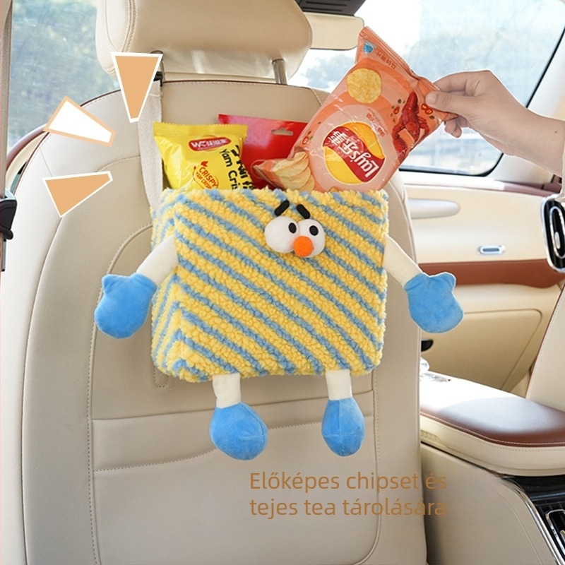 Autó hátsó üléséhez tartozó tároló – textil anyag, logó testreszabható, függő rögzítés