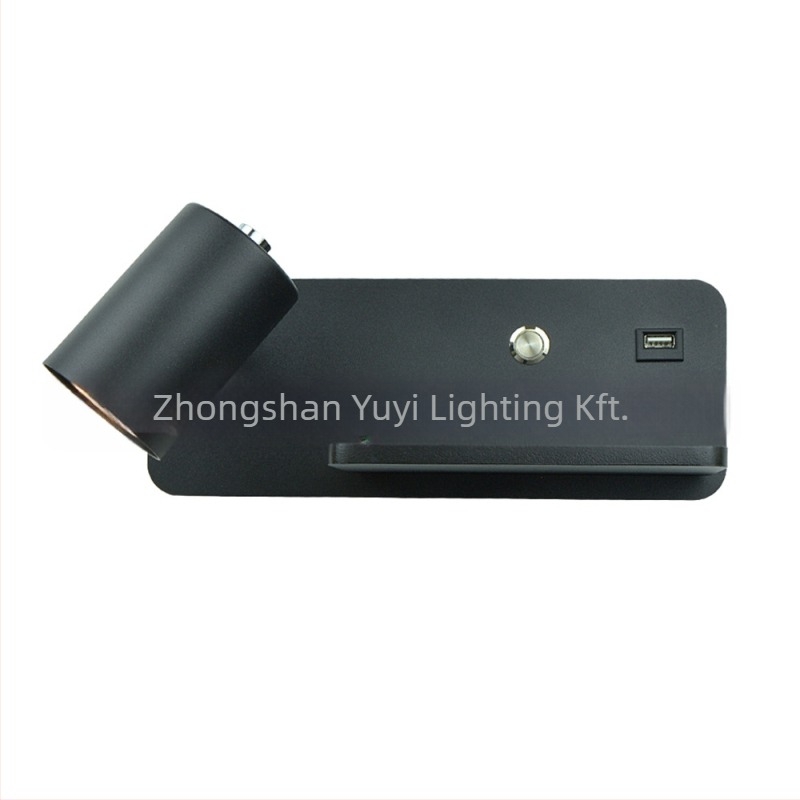 Yooe fali lámpa alumínium árnyékolóval, vas testtel, LED, 220V, GU10 5W