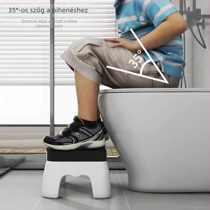 Műanyag WC-szék - csúszásmentes lábtámasz fürdőszobába és irodába