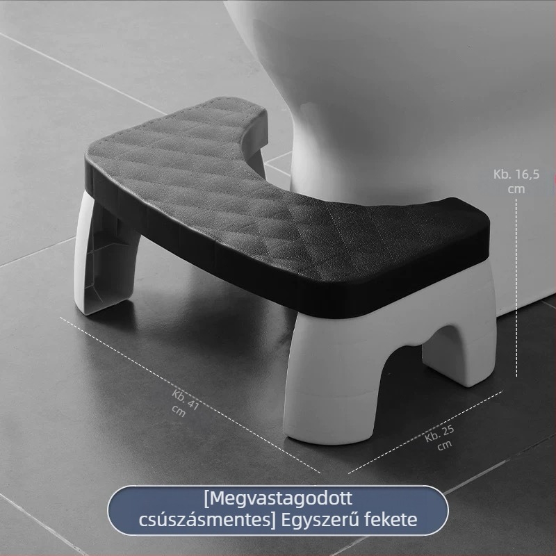 Műanyag WC-szék - csúszásmentes lábtámasz fürdőszobába és irodába
