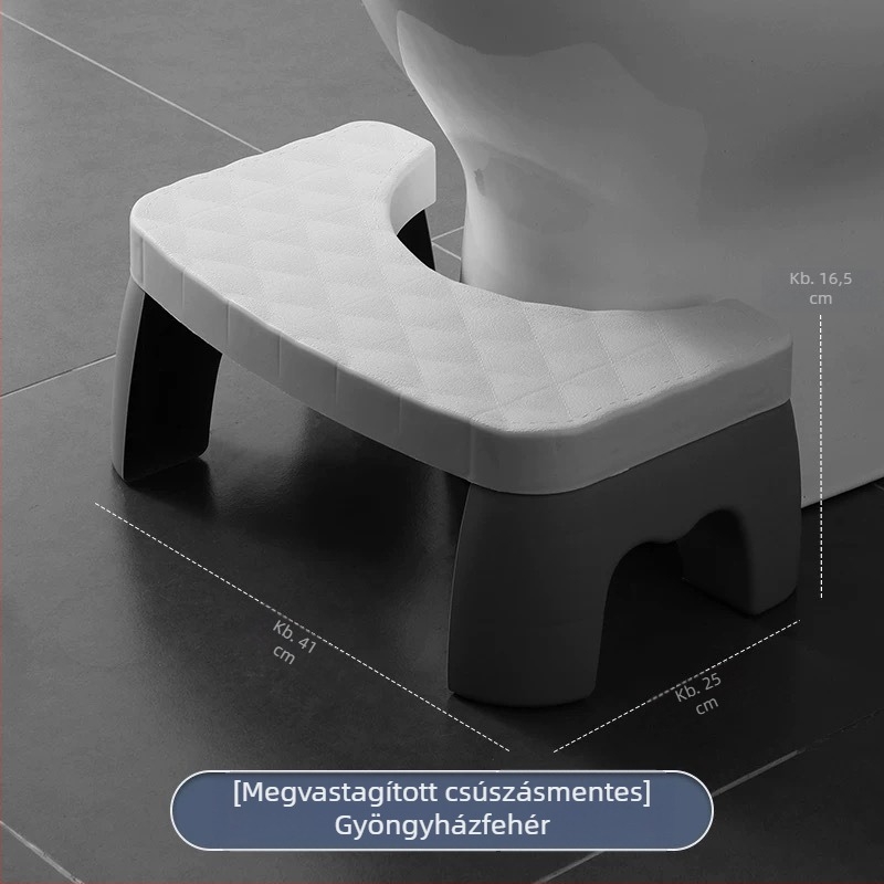 Műanyag WC-szék - csúszásmentes lábtámasz fürdőszobába és irodába