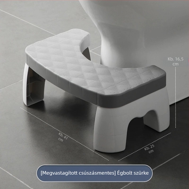 Műanyag WC-szék - csúszásmentes lábtámasz fürdőszobába és irodába