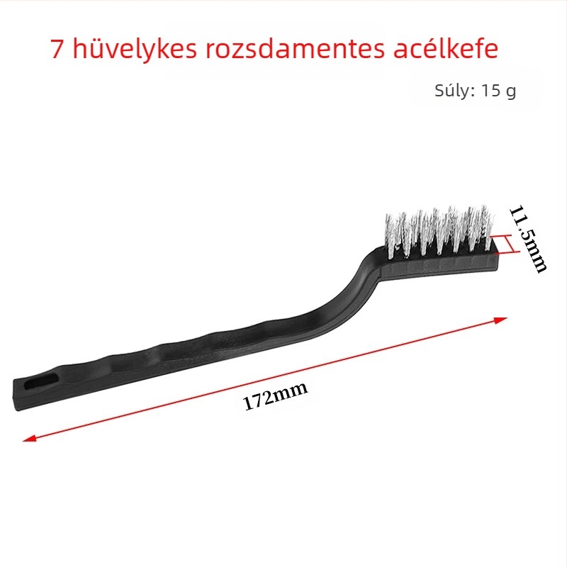 Drót kefék triója: rézdrótos, nejlonos és rozsdamentes acél drótos kefék a rozsód eltávolítására és a keretek közötti rések tisztítására