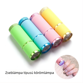 LED mini körömlámpa gél lakkhoz – gyors száradás, hordozható fototerápiás lámpa; Modell: Flashlight lamp; Márka: Today's Show; Eredet: Yiwu; Nettó tömeg: 40 g.