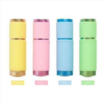 LED mini körömlámpa gél lakkhoz – gyors száradás, hordozható fototerápiás lámpa; Modell: Flashlight lamp; Márka: Today's Show; Eredet: Yiwu; Nettó tömeg: 40 g.