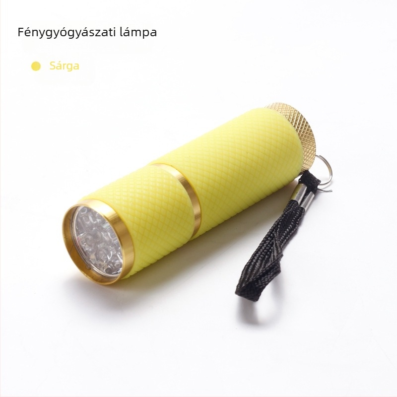 LED mini körömlámpa gél lakkhoz – gyors száradás, hordozható fototerápiás lámpa; Modell: Flashlight lamp; Márka: Today's Show; Eredet: Yiwu; Nettó tömeg: 40 g.