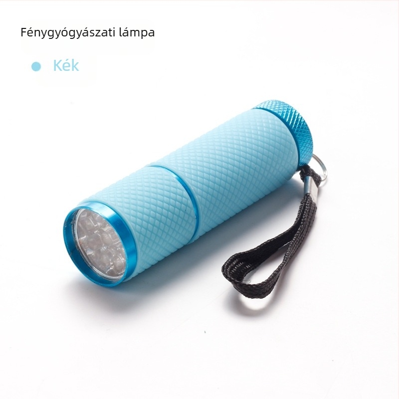 LED mini körömlámpa gél lakkhoz – gyors száradás, hordozható fototerápiás lámpa; Modell: Flashlight lamp; Márka: Today's Show; Eredet: Yiwu; Nettó tömeg: 40 g.