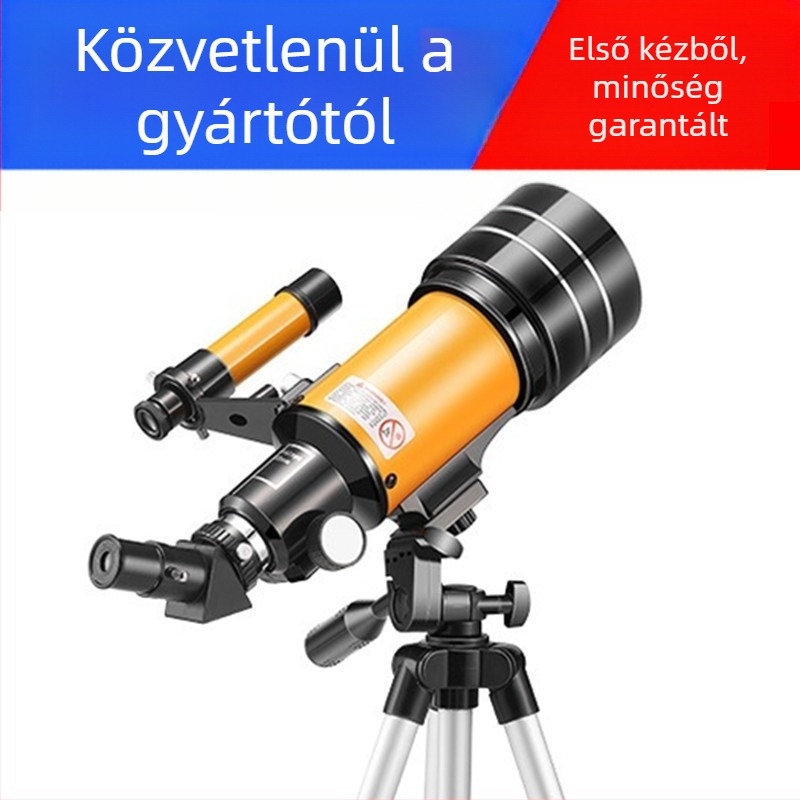 AZM30070M monokuláris csillagászati teleszkóp, 150× nagyítás, 1,91° látómező, 70 mm kilépő pupilla