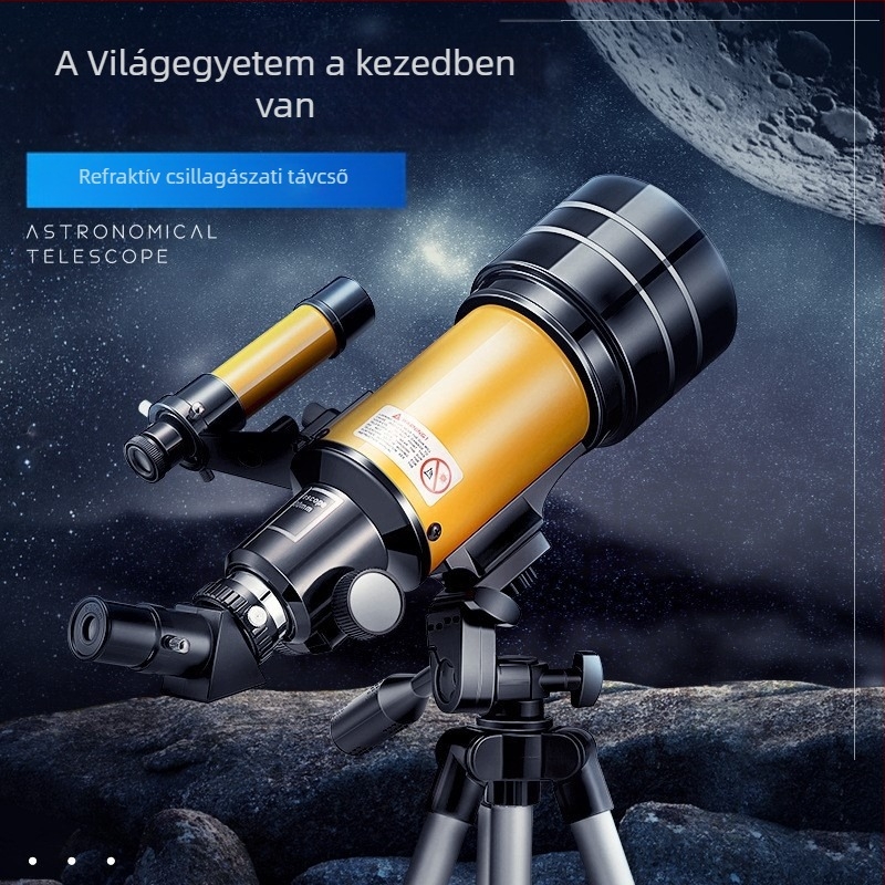 AZM30070M monokuláris csillagászati teleszkóp, 150× nagyítás, 1,91° látómező, 70 mm kilépő pupilla