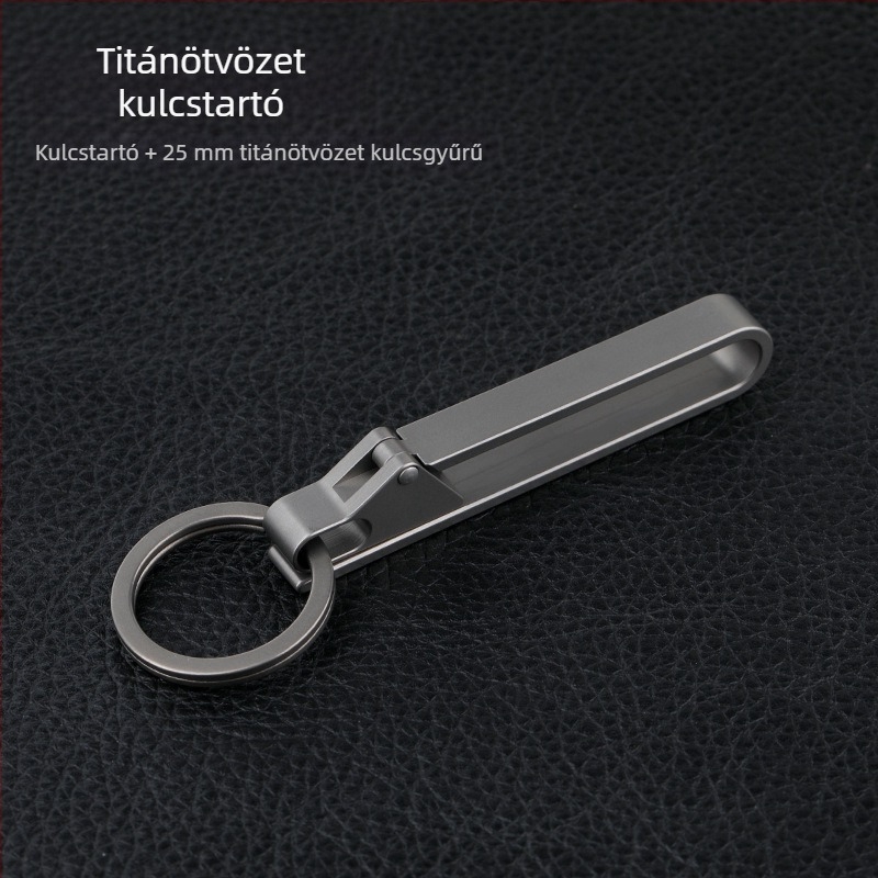 Autókulcstartó titánötvözetből, övcsattal – könnyű, védelem az elvesztés ellen, modern letisztult stílus