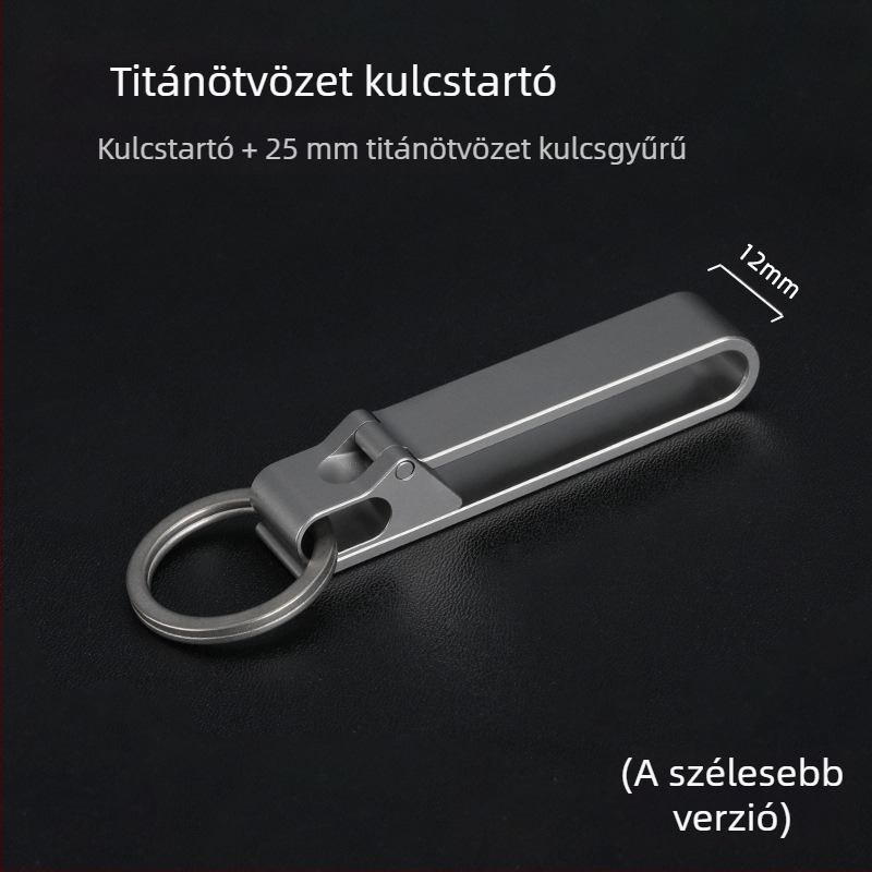 Autókulcstartó titánötvözetből, övcsattal – könnyű, védelem az elvesztés ellen, modern letisztult stílus