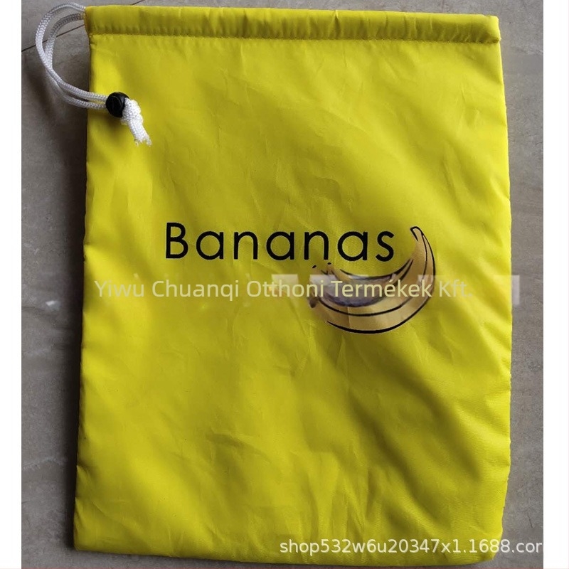 Élelmiszer-tároló taska gyümölcsökhöz és zöldségekhez kötőzsinóros, szitanyomással