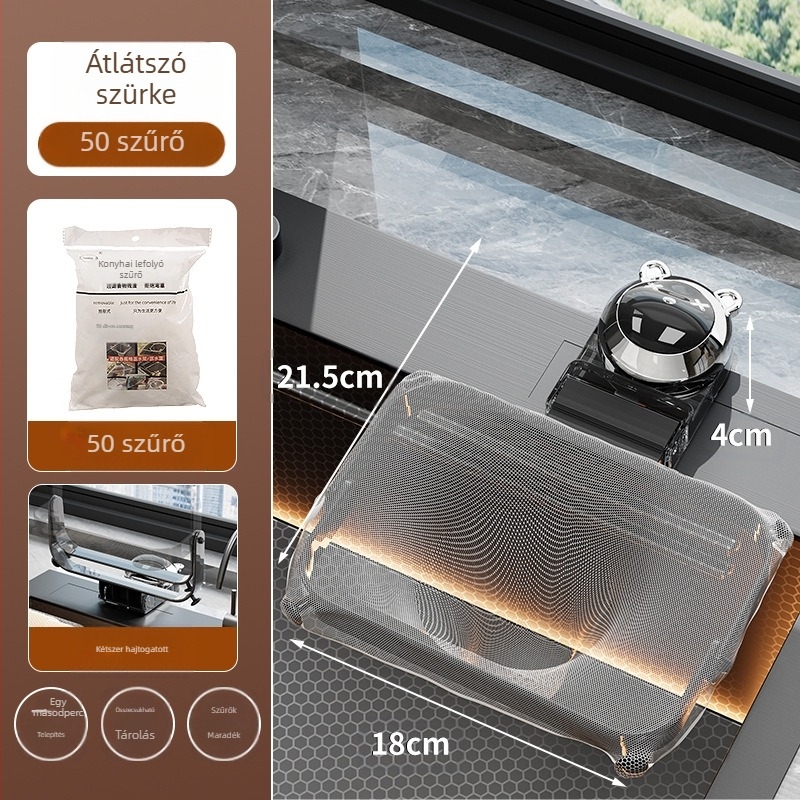 Konyhai mosogató szűrőállvány - műanyag, modern minimalist stílus, blokkolás elleni lefolyó hálózat, 2024-es bevezetés, Zhejiang eredet