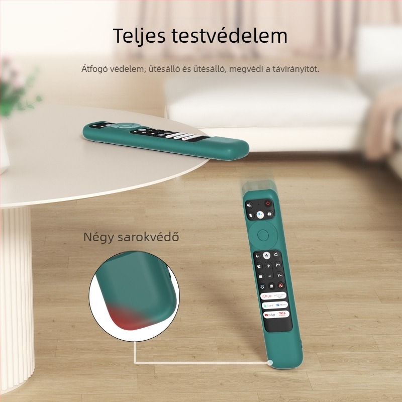 TCL RC902 távirányító szilikon tokkal – csúszásmentes twill mintázat, vízálló, OEM feldolgozás