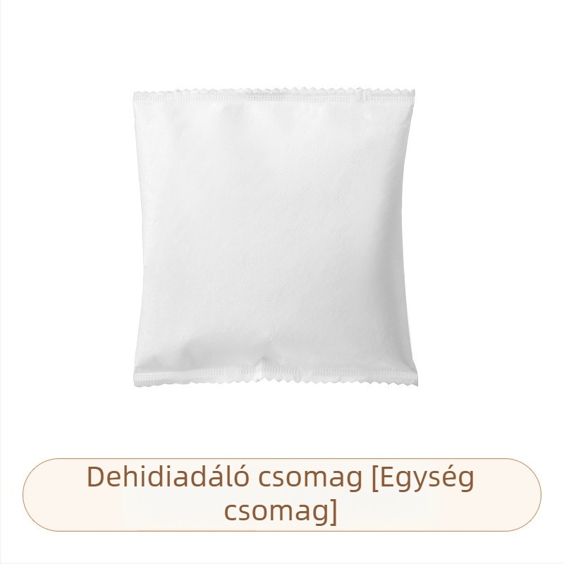 Akasztó ruhásszekrény nedvességelnyelő kalcium-kloriddal — nedvességfelszívó ruhásszekrényekhez és hálótermekhez, dobozos csomagolás, 100 darab, 209 g/darab