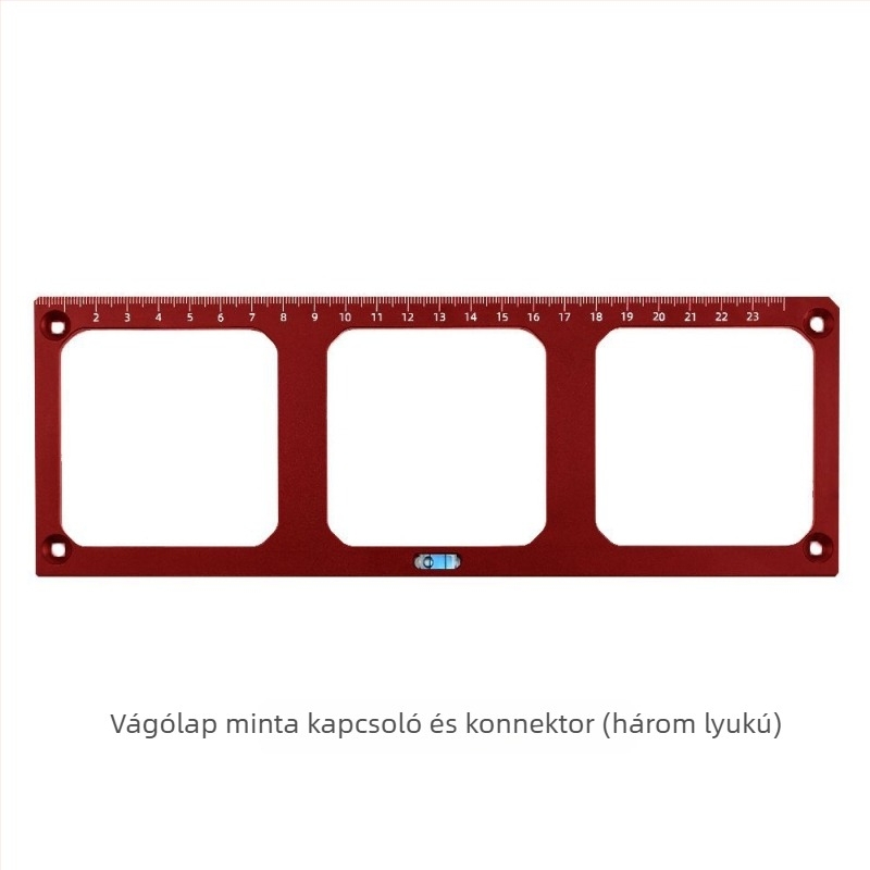 MOKIN 86 Kapcsoló- és aljzatnyílás sablon fabarátáshoz, konfigurációk: 3 lyuk és 1 lyuk
