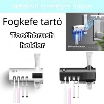 Fogkefetartó UV sterilizálással, falra szerelhető, ABS anyag, logó testreszabható
