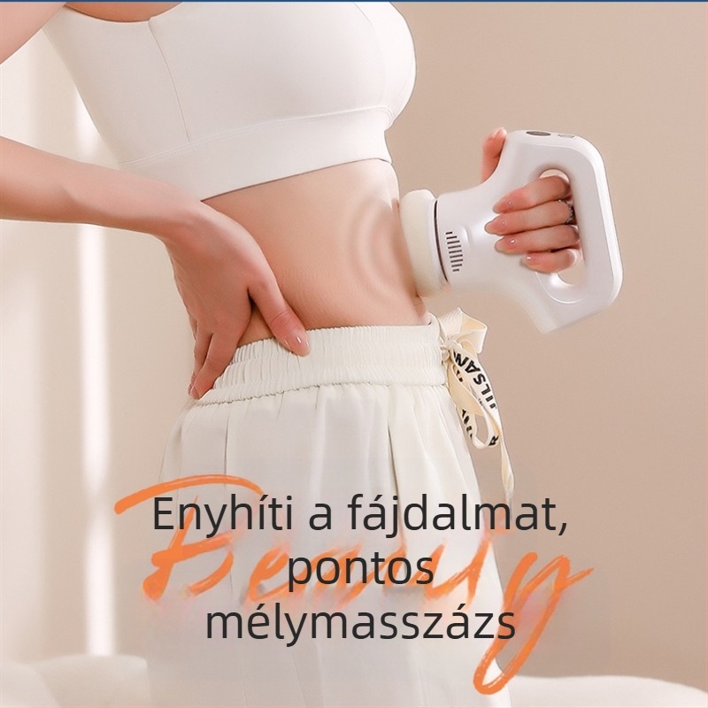 Kézi USB-s masszírozó, 3 fokozattal és háromféle masszázsféssel: konvex kör fej, akupunktúrás fej és kör fej, fej, nyak, vállak, hát és lábak számára