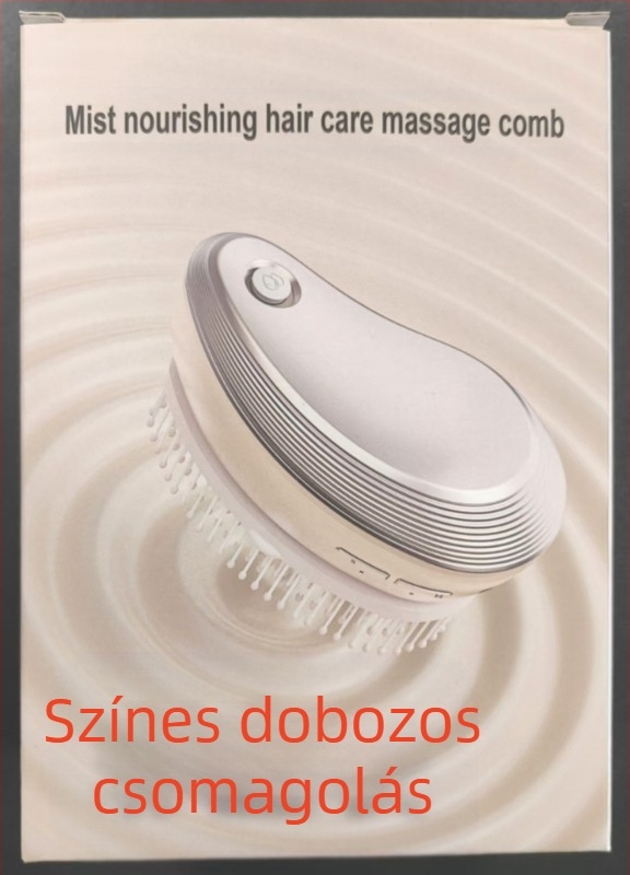 Masszázs hajkefe ABS-anyagból; 2W teljesítmény, 3,7V, 600±50 Hz frekvencia