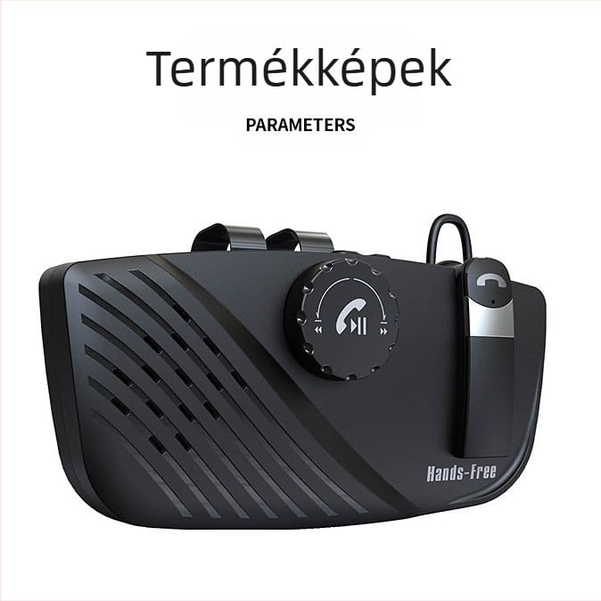 Autóhoz Bluetooth kihangosító ABS tokkal, napellenzőbe szerelhető, minden telefonhoz kompatibil