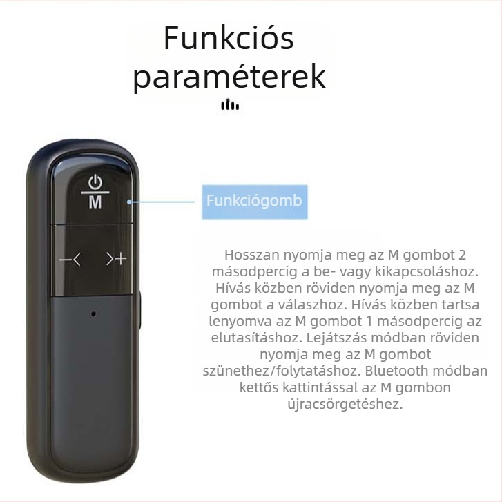 Autóhoz Bluetooth kihangosító ABS tokkal, napellenzőbe szerelhető, minden telefonhoz kompatibil