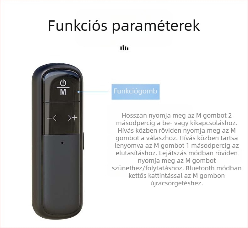 Autóhoz Bluetooth kihangosító ABS tokkal, napellenzőbe szerelhető, minden telefonhoz kompatibil