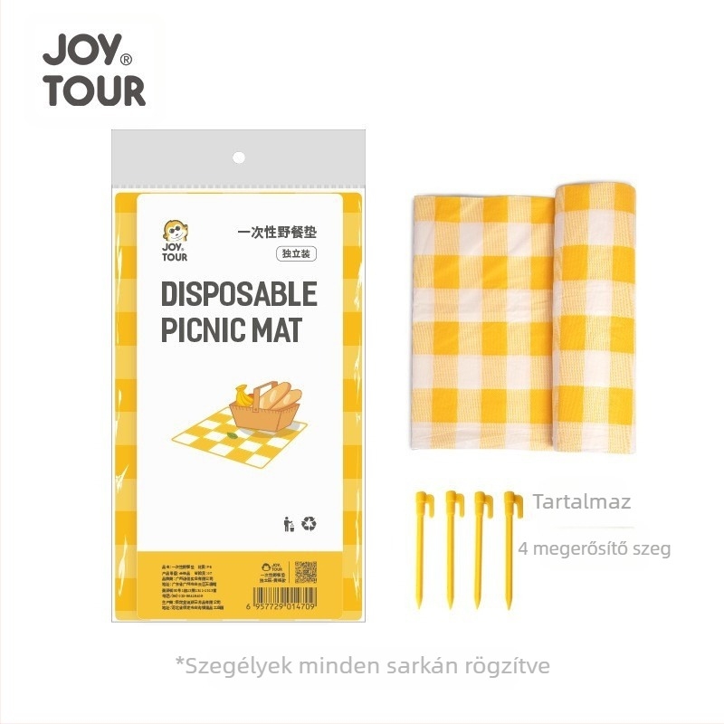 JOYTOUR WT-2023.3 – Egyszer használatos piknik matrac, vastagabb kempingezéshez, PE anyag, 3-6 főnek