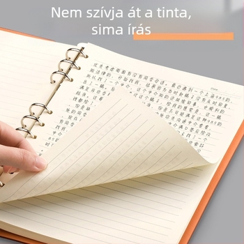B5-ös cserélhető laza levélmag vastag vonalas oldalakkal, 100 oldal, kompatibilis 6/9 lyukakkal, belső oldalak Forest papírból