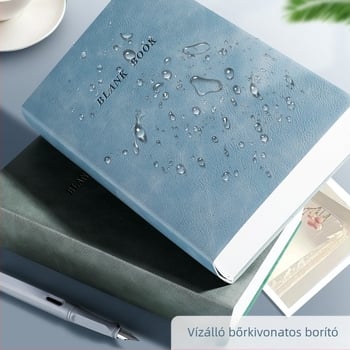 Notesz műbőr borítóval, francia kötés, 80 g papír, üzleti iroda stílus