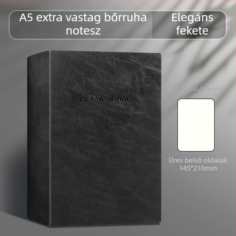 Notesz műbőr borítóval, francia kötés, 80 g papír, üzleti iroda stílus