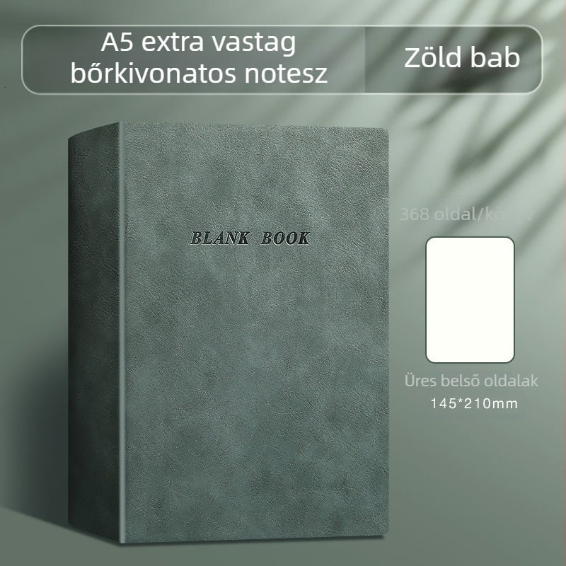 Notesz műbőr borítóval, francia kötés, 80 g papír, üzleti iroda stílus