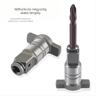 Adapterfej négyszögletes tengelyű elektromos kulcshoz, kettősl mágneses pneumatikus csatlakozók, alumínium és öntöttvas kivitel