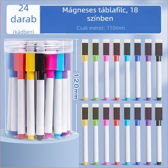 Go Grass LC002S Törölhető tábla marker – víz alapú, 10 darabos csomag, műanyag ház, dobozban