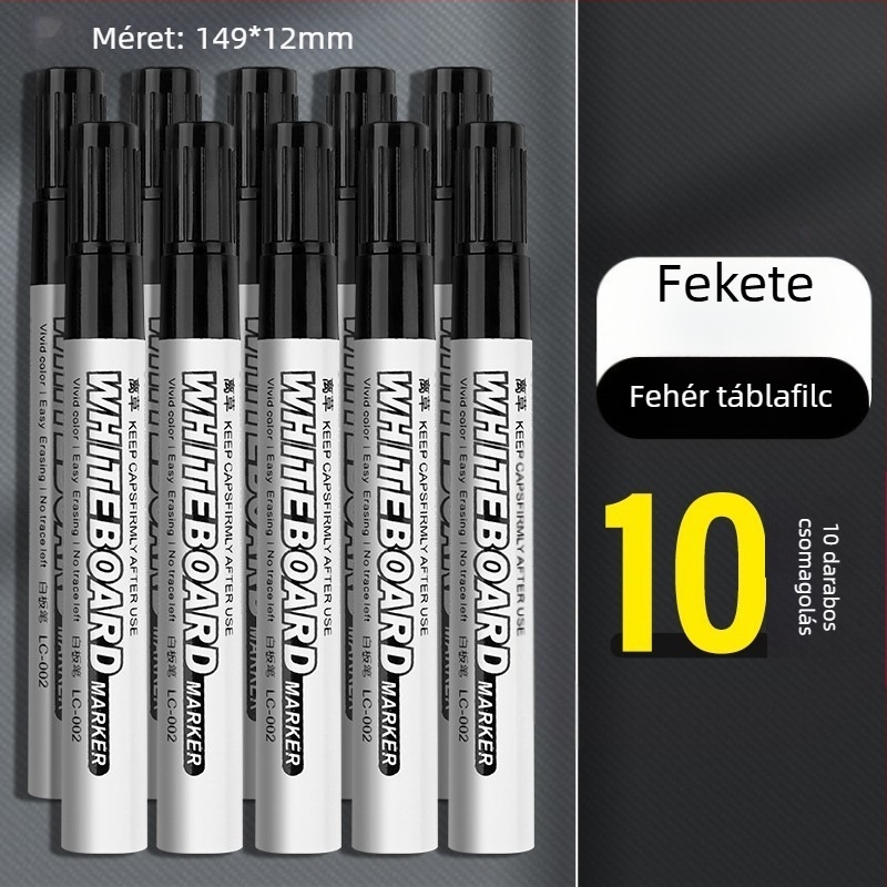 Go Grass LC002S Törölhető tábla marker – víz alapú, 10 darabos csomag, műanyag ház, dobozban