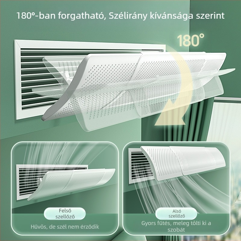 Klímaberendezés szélvédője, falra szerelve, szélálló, újrahasználható, egyszerű stílus
