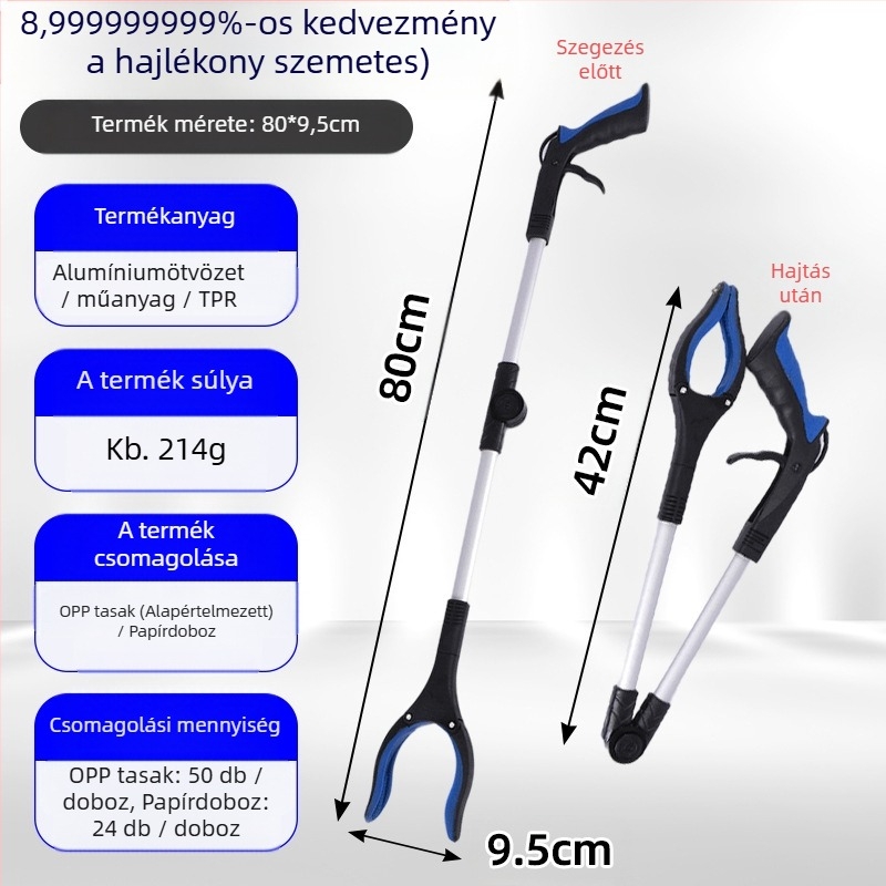 109 Összecsukható hulladékcsipesz, alumíniumötvözet, 214 g, modell 109