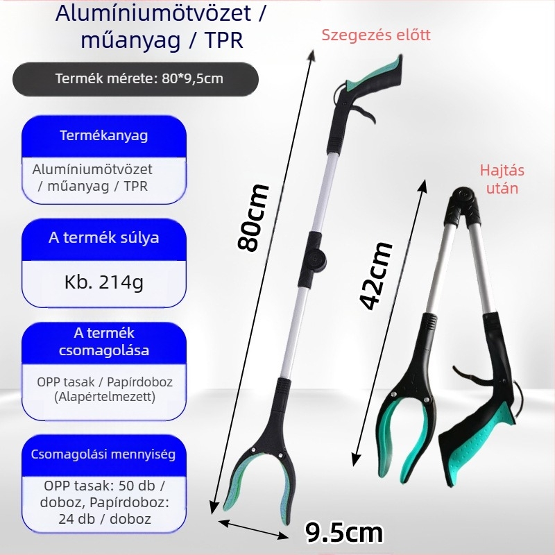 109 Összecsukható hulladékcsipesz, alumíniumötvözet, 214 g, modell 109