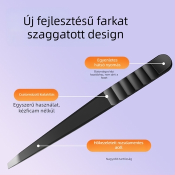 Szemöldökcsipesz rozsdamentes acélból — kompakt eszköz, 13,5 g