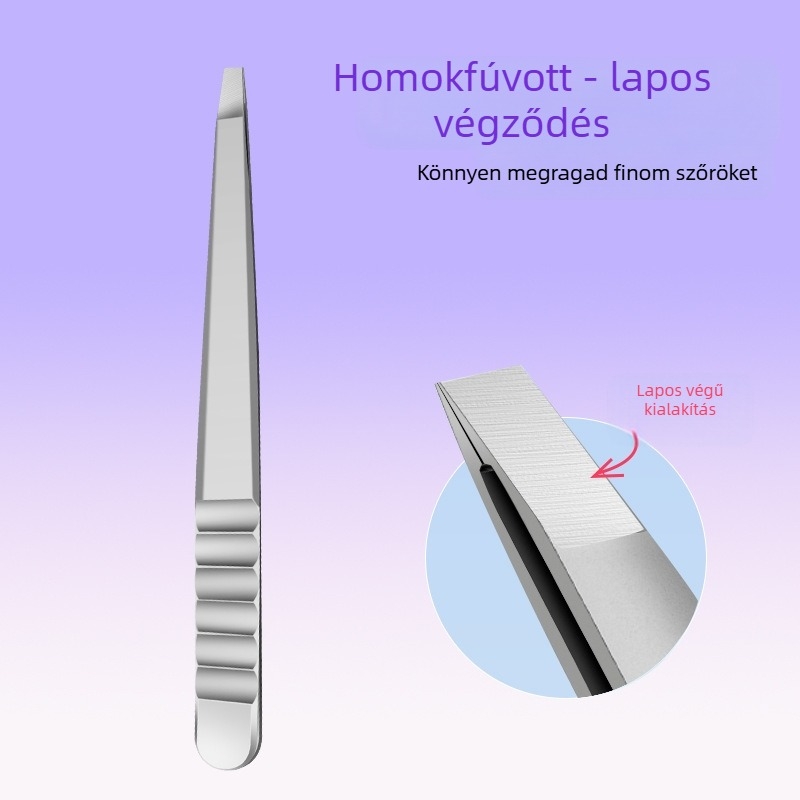 Szemöldökcsipesz rozsdamentes acélból — kompakt eszköz, 13,5 g