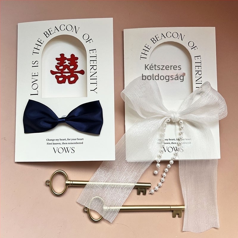 Esküvői eskü kártya – két darabos készlet, papír, OPP csomagolás, Márka: AIDEZHUTI/Love de Theme, Kategória: Eskü kártya, Használat: Esküvő