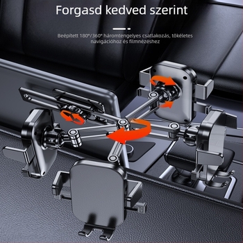Autóba szerelhető telefon navigációs tartó alumíniumötvözetből, univerzális, ragasztóval rögzíthető